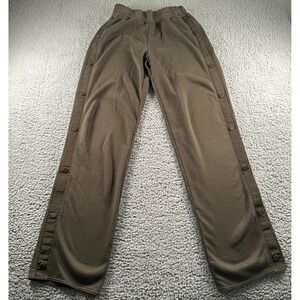 ALO Yoga Courtside Tearaway Side Snap Button Pant Womens Size S Olive Lounge